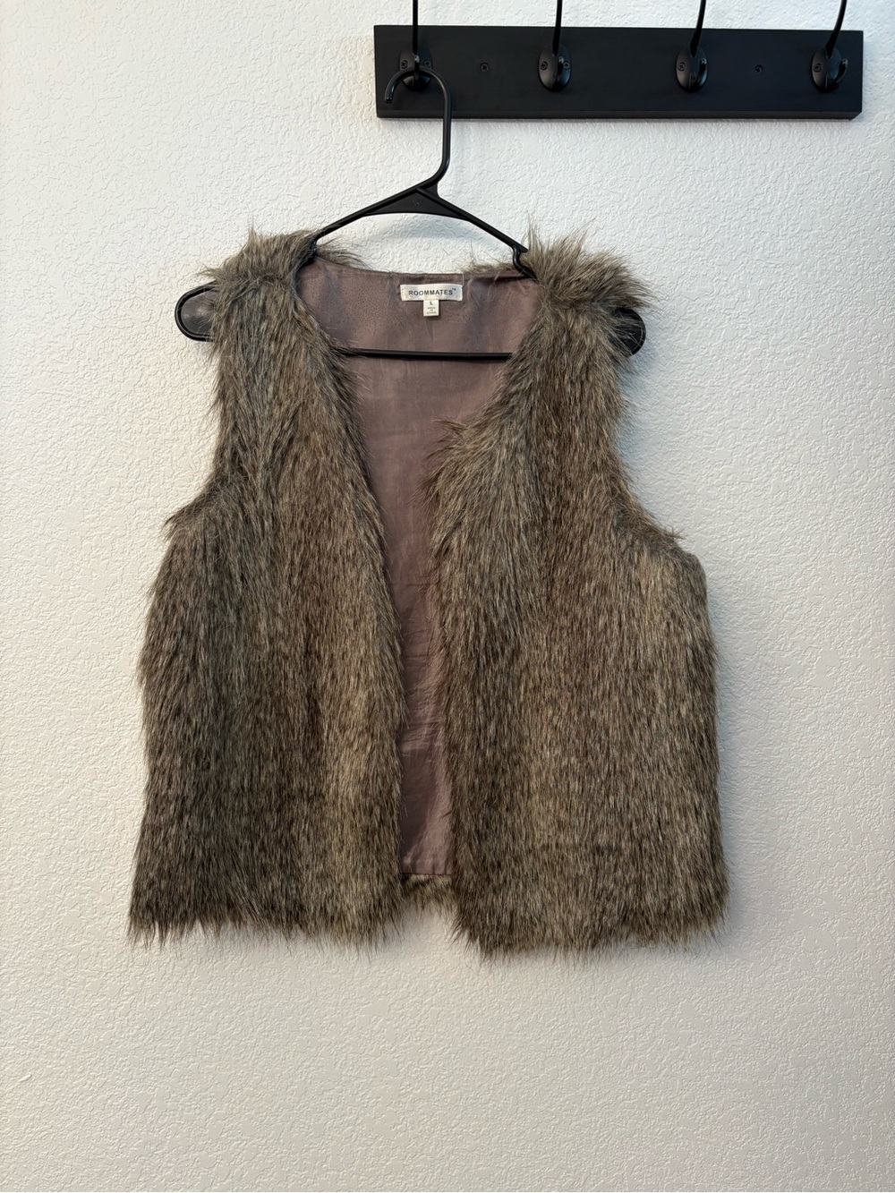 Faux Fur Vest in Brown